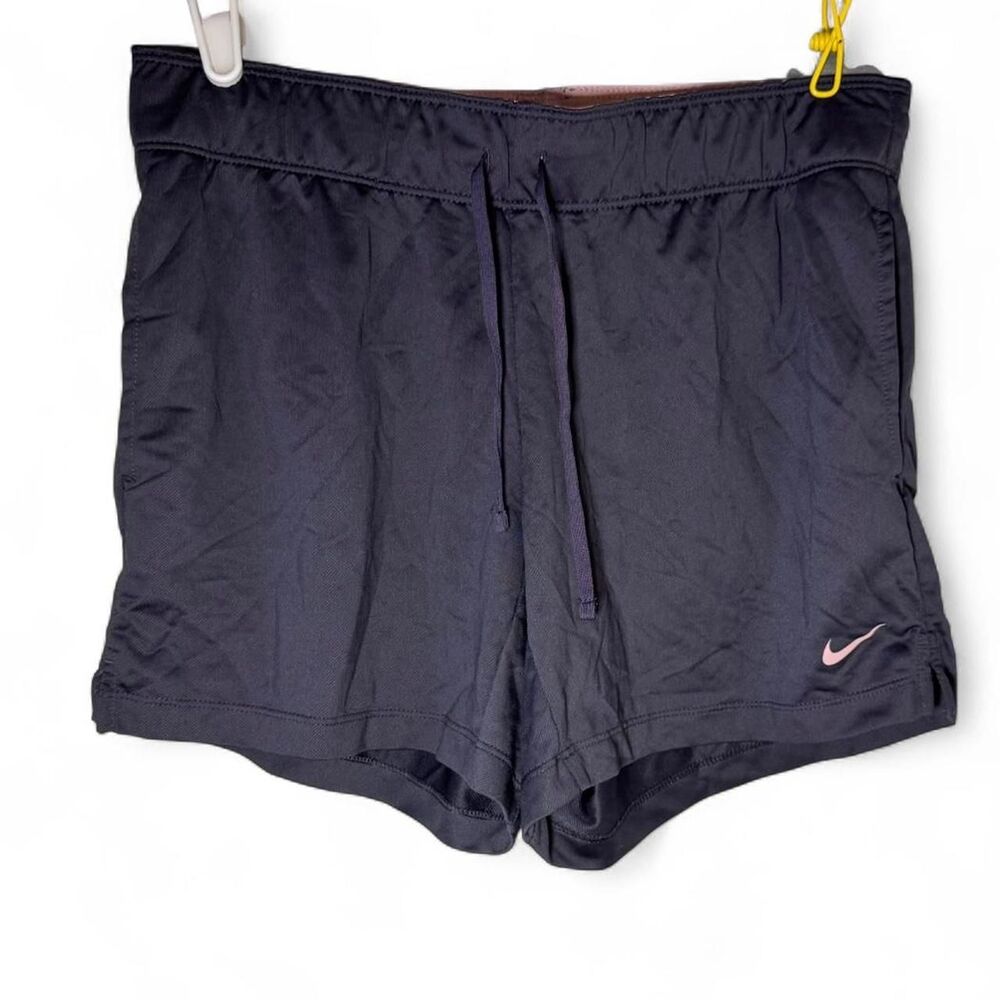 Womens Nike Dark Purple Shorts Pink Waistband Size XS Sporty Athleisure Athletic